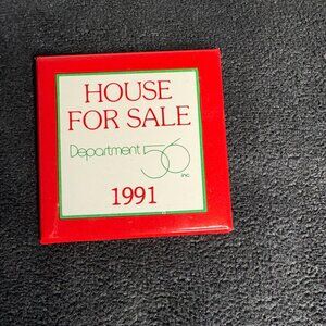 Department 56 pin "House For Sale 1991"